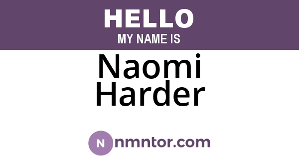 Naomi Harder