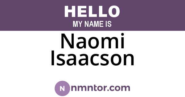 Naomi Isaacson