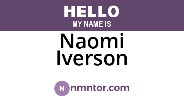 Naomi Iverson