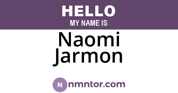 Naomi Jarmon