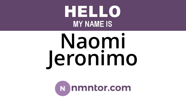 Naomi Jeronimo