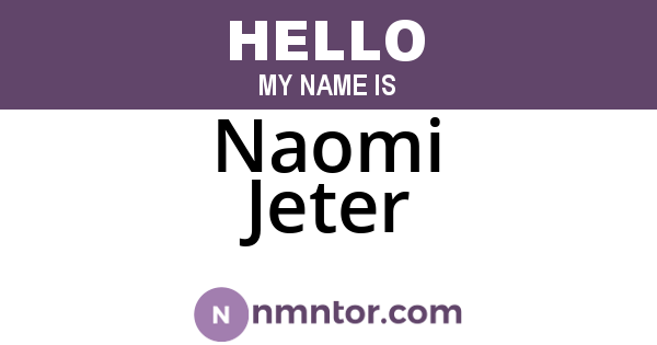 Naomi Jeter