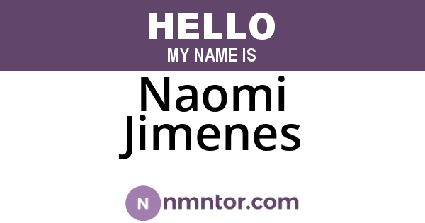 Naomi Jimenes