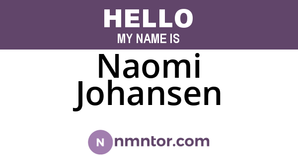 Naomi Johansen