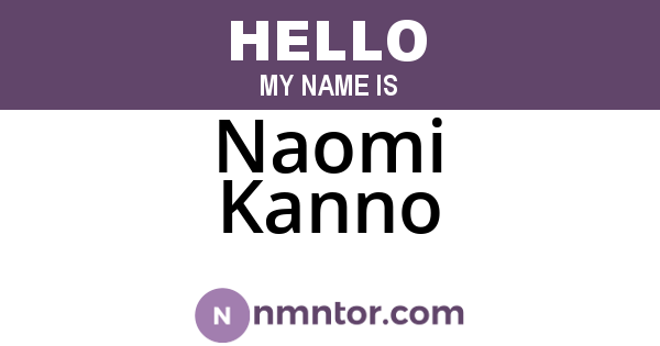 Naomi Kanno