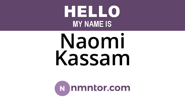 Naomi Kassam