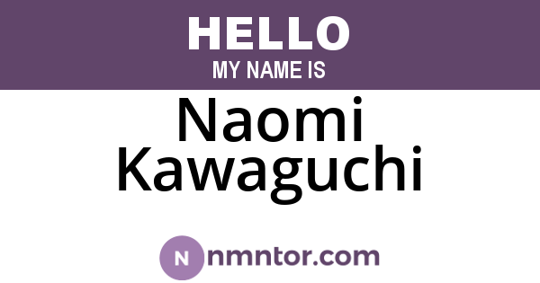 Naomi Kawaguchi