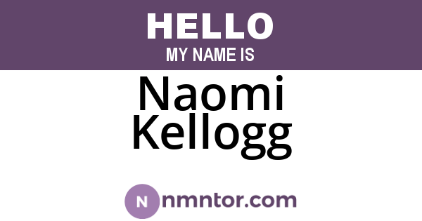 Naomi Kellogg