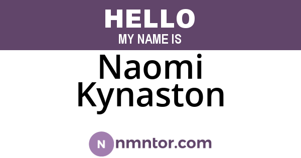 Naomi Kynaston