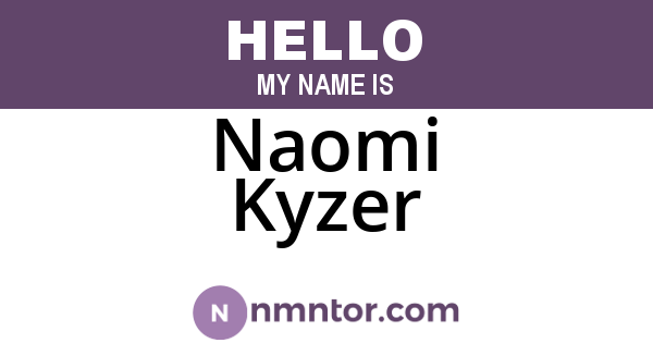 Naomi Kyzer