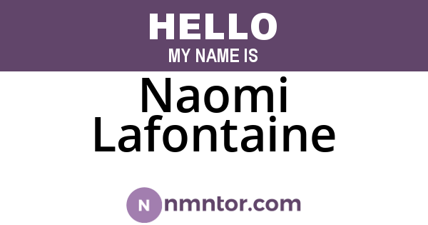 Naomi Lafontaine