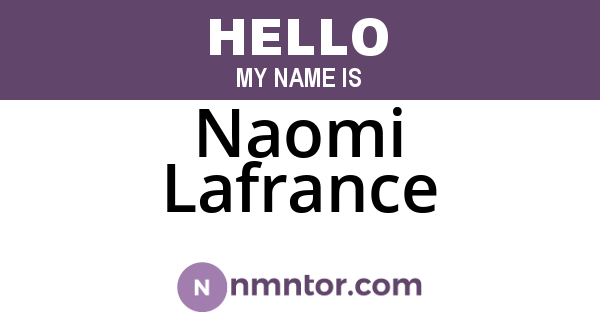 Naomi Lafrance