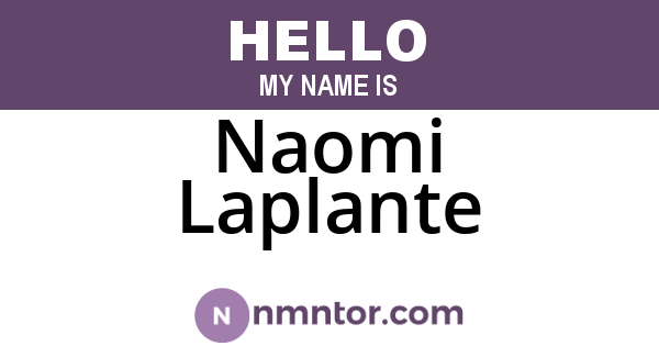 Naomi Laplante