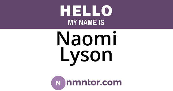 Naomi Lyson
