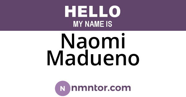 Naomi Madueno