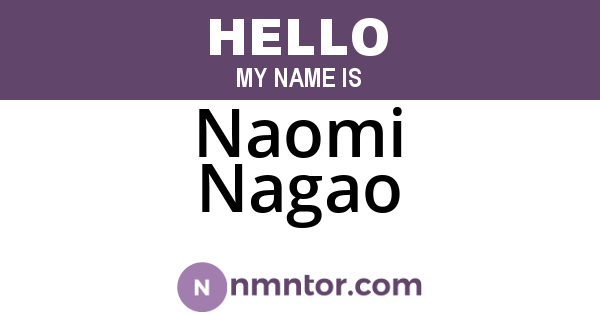 Naomi Nagao