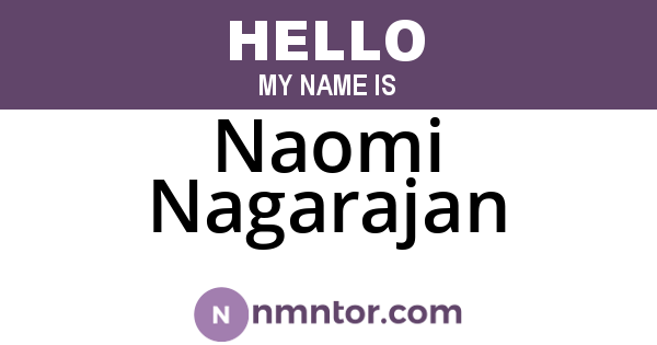 Naomi Nagarajan