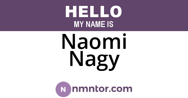 Naomi Nagy