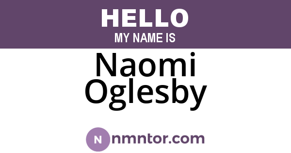 Naomi Oglesby
