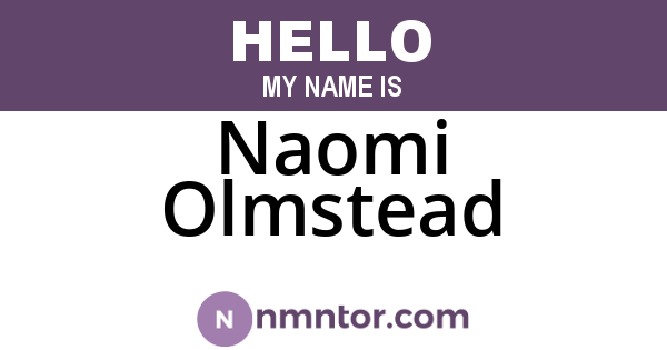 Naomi Olmstead