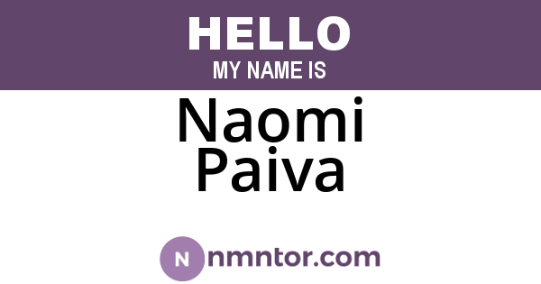 Naomi Paiva