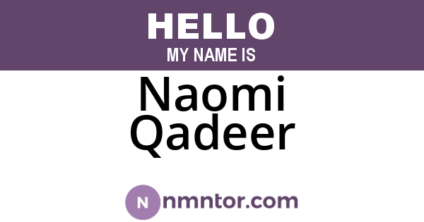 Naomi Qadeer