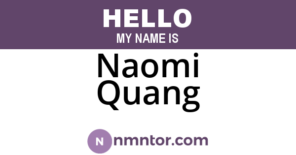 Naomi Quang