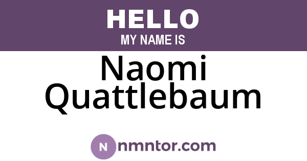 Naomi Quattlebaum