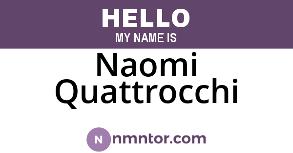 Naomi Quattrocchi