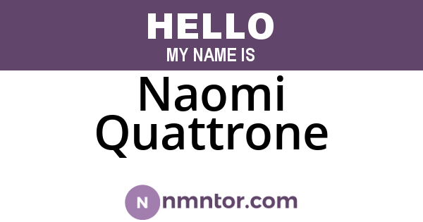 Naomi Quattrone
