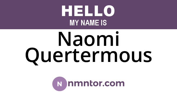 Naomi Quertermous