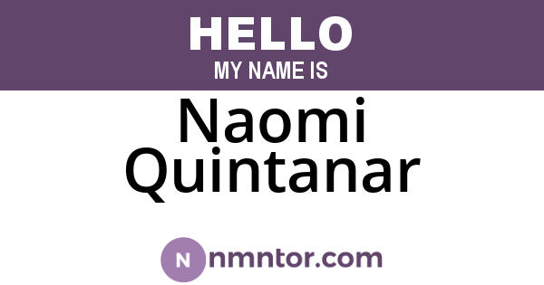 Naomi Quintanar