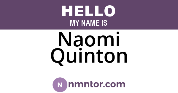 Naomi Quinton