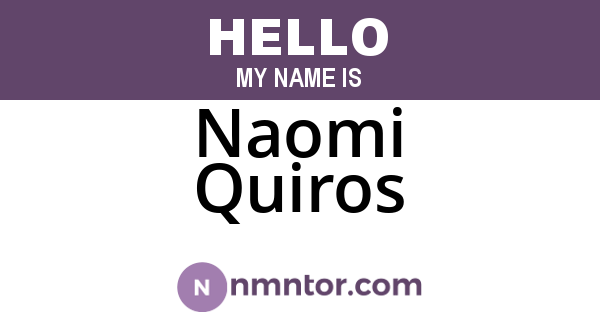 Naomi Quiros