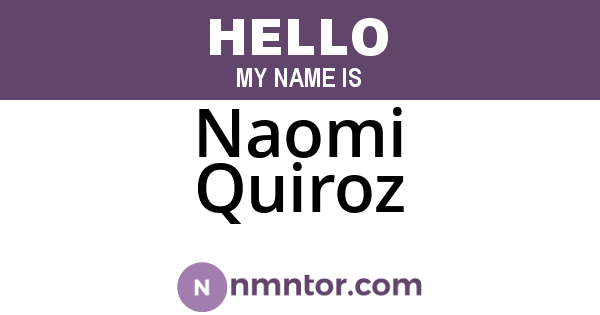 Naomi Quiroz