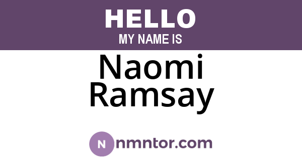 Naomi Ramsay