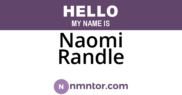 Naomi Randle