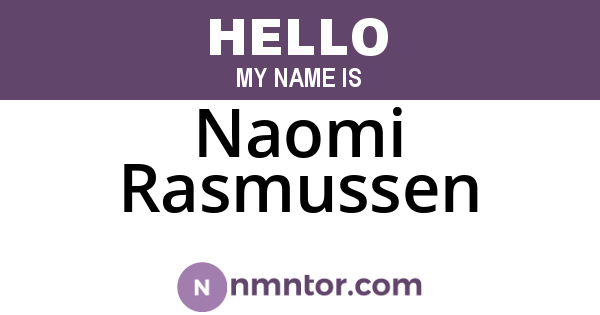 Naomi Rasmussen