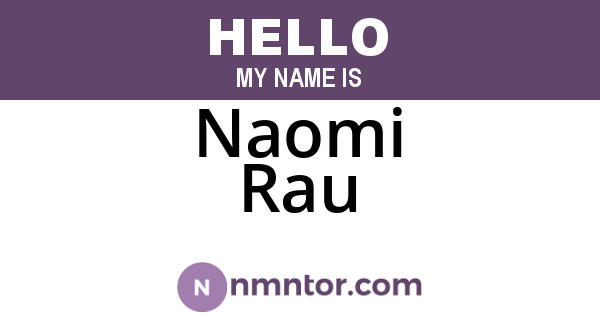 Naomi Rau