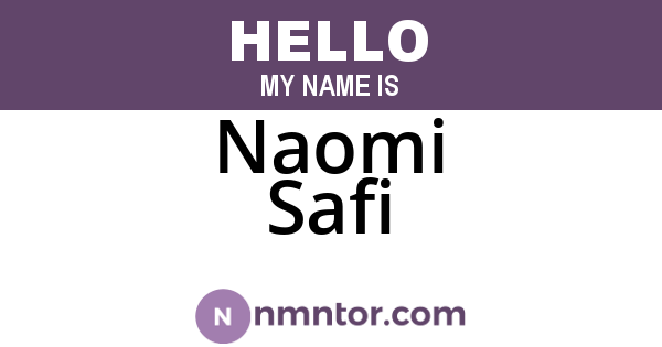 Naomi Safi