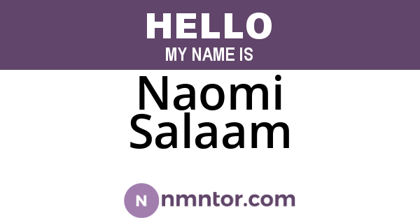 Naomi Salaam