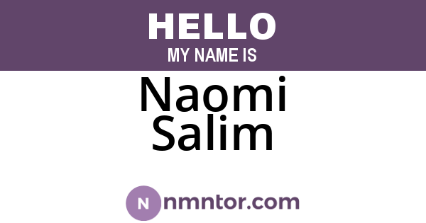 Naomi Salim