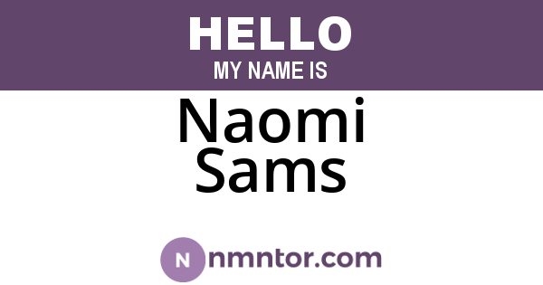 Naomi Sams