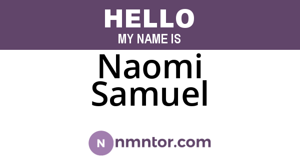 Naomi Samuel