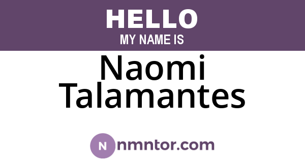 Naomi Talamantes