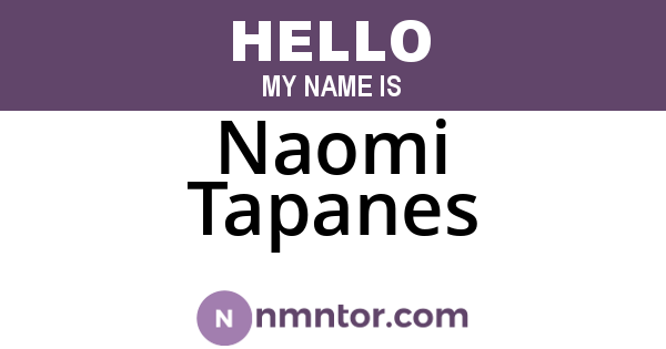 Naomi Tapanes