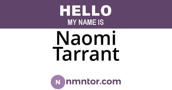 Naomi Tarrant