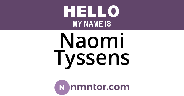 Naomi Tyssens