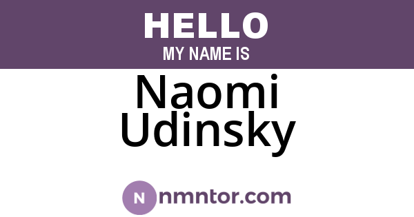Naomi Udinsky
