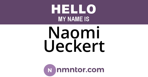 Naomi Ueckert